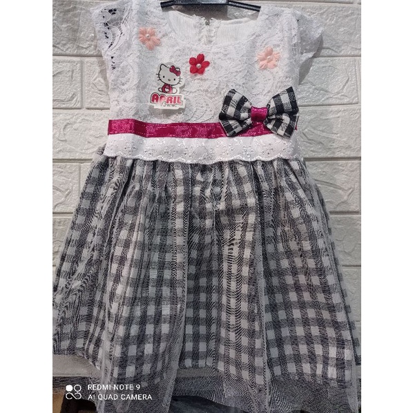 rok anak dress anak perempuan murah meriah brukat pita kotak kotak