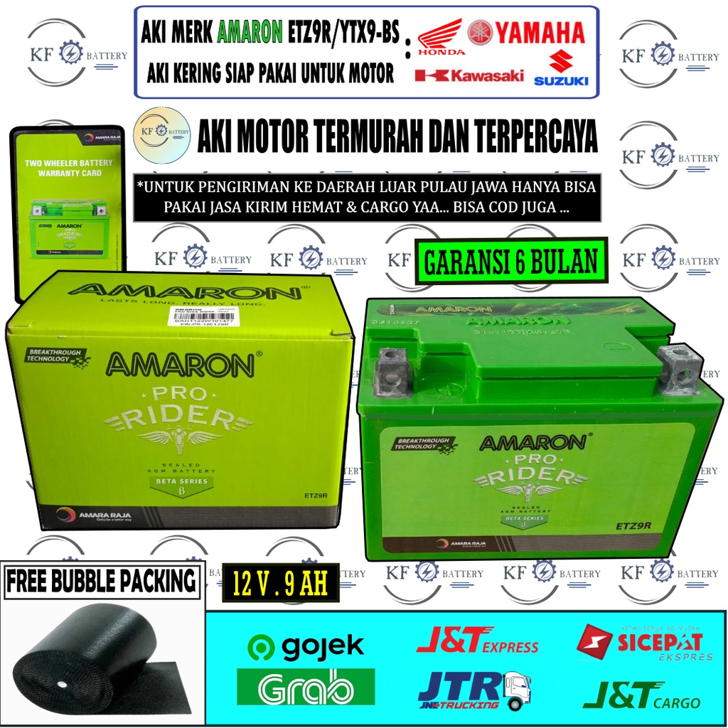 Jual Aki Motor Pulsar 200NS, KTM DUKE 250 AMARON YTX9-BS | Shopee Indonesia