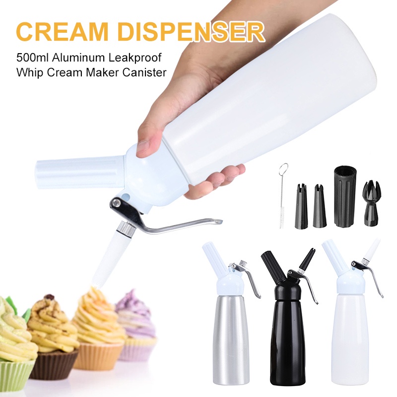 【500 ML】Cream Whipper Dispenser/Cream Semprot Whipper/Whip Cream Dispenser Aluminum Alloy/Alat Pembuat Whipping Cream