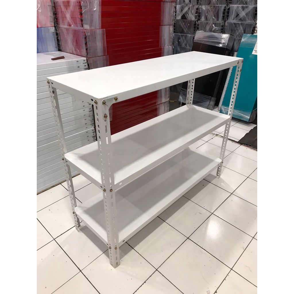Rak besi siku 3 susun / rak serbaguna / rak barang / rak susun ukuran 40x120