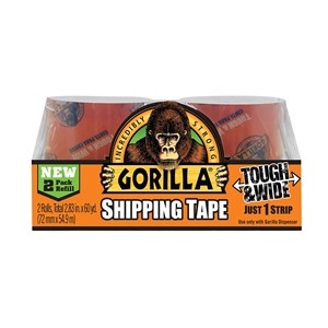 

Gorilla Shipping Tape 72mm x 54.9m Refill Pack of 2