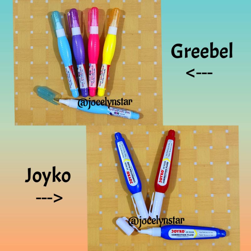 

Correction pen/ tip-ex / tipe x cair/ penghapus pulpen