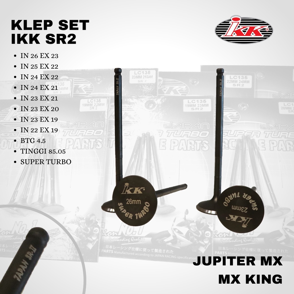 Klep IKK Mx king Btg 4.5 SR2 Super Turbo