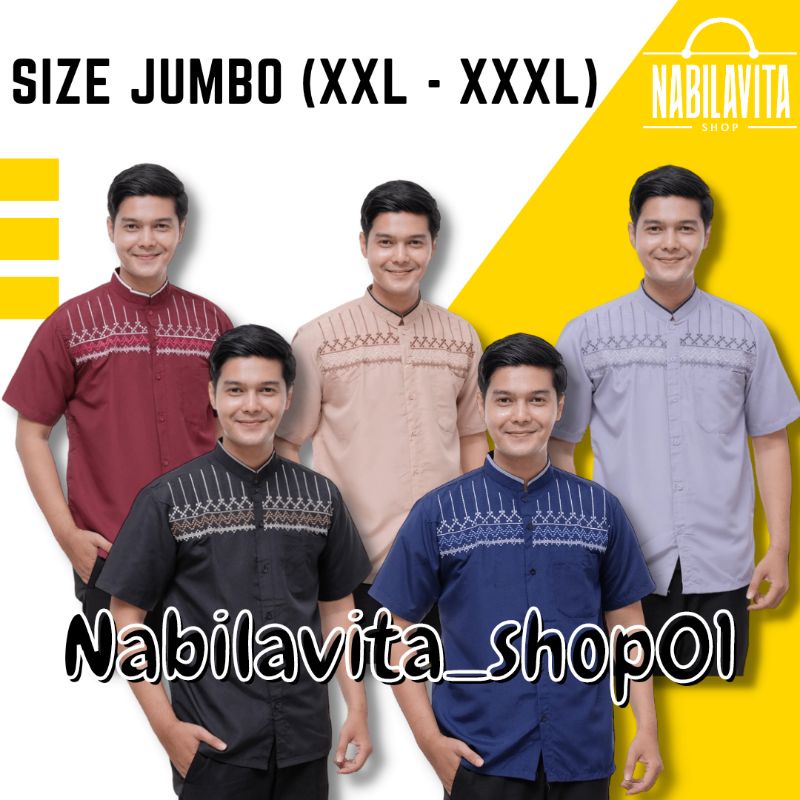 Koko Bordir Jumbo Bahan Katun (XXL-XXXL) Koko Size Jumbo