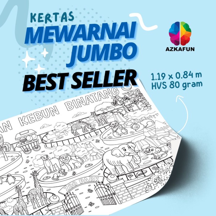 

Buku Gambar Best Seller Kertas Mewarnai Jumbo - Mewarnai Besar - Giant Coloring
