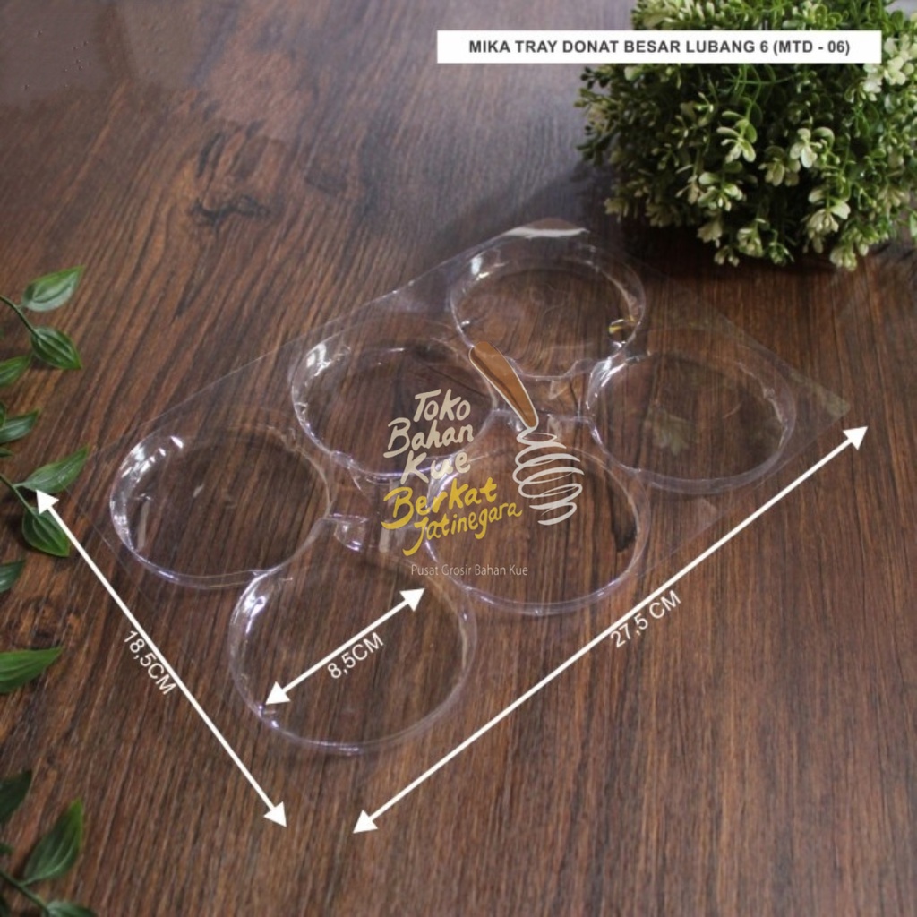 MIKA TRAY DONAT ISI 5 PCS / TATAKAN MIKA DONAT ISI 5 PCS