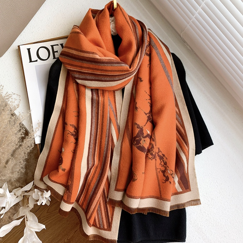 Syal &quot;Sherine&quot; 65 x 185 Motif Polos Anggun yang mewah Bahan High Grade Cashmere Immitation
