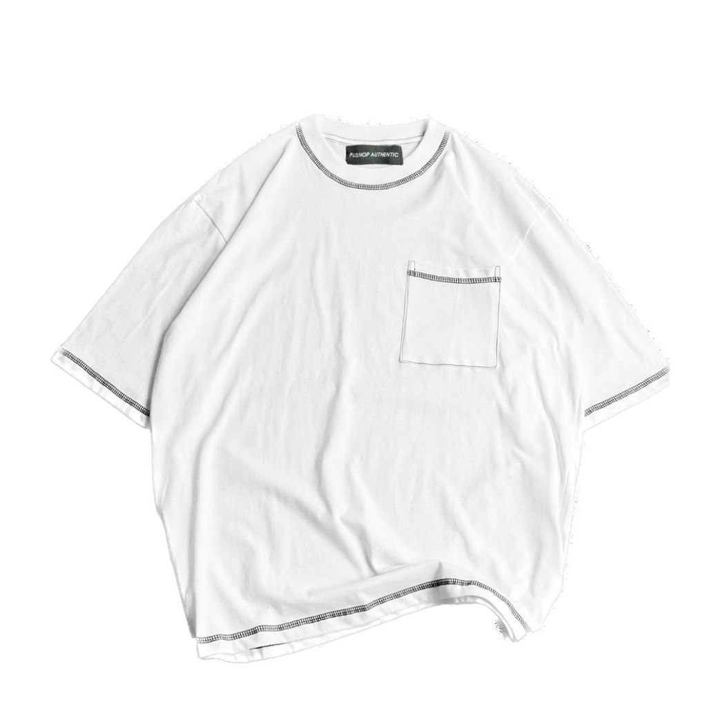 [Oversize] BAJU KAOS OVERSIZE POLOS POCKET PUSHOP AUTHENTIC VARIASI LIST 1