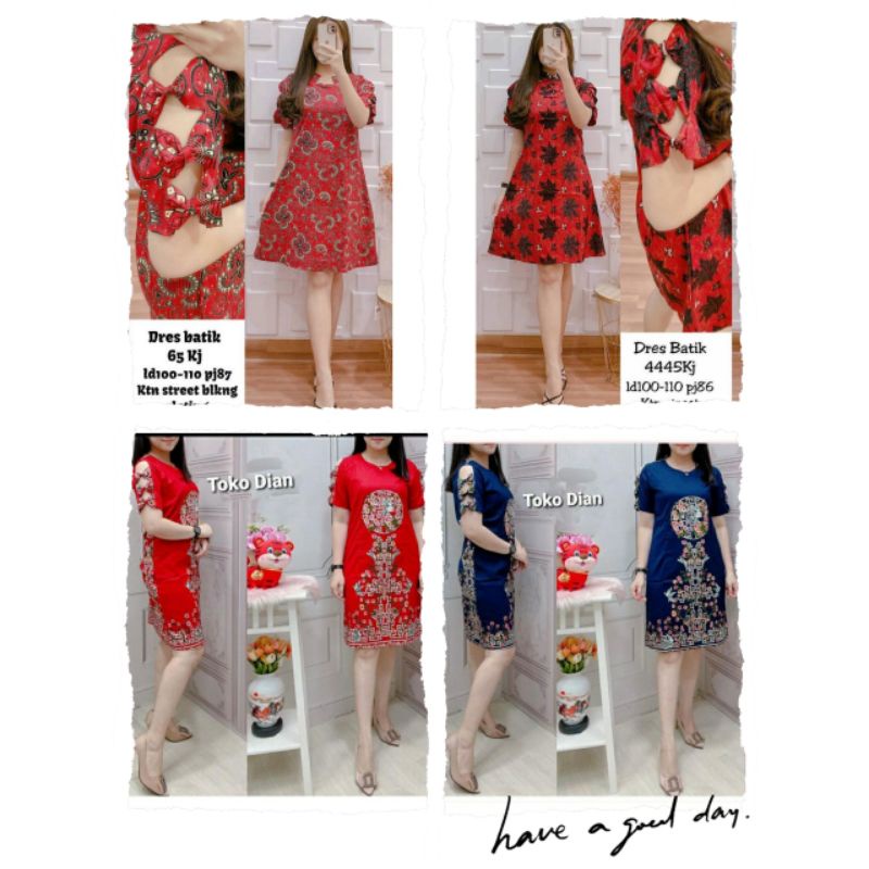 Koleksi Seragam Batik Cheongsam Couple Pita
