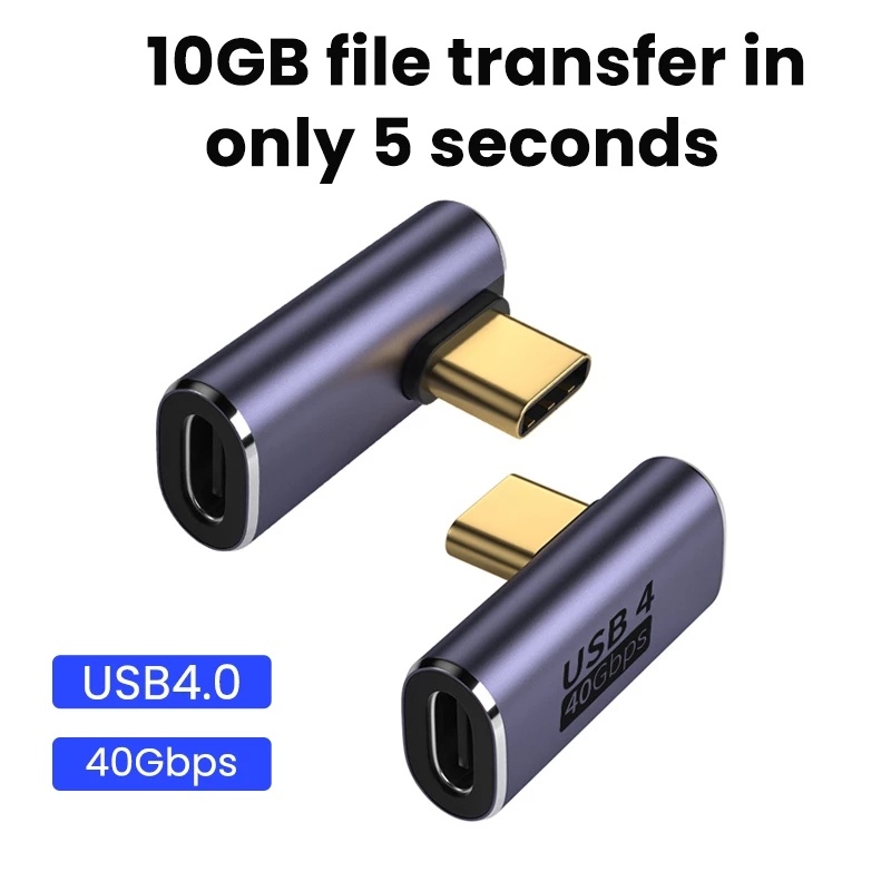 Adapter OTG Tipe C 100W 40Gbps Multifungsi Bahan Aluminum Alloy