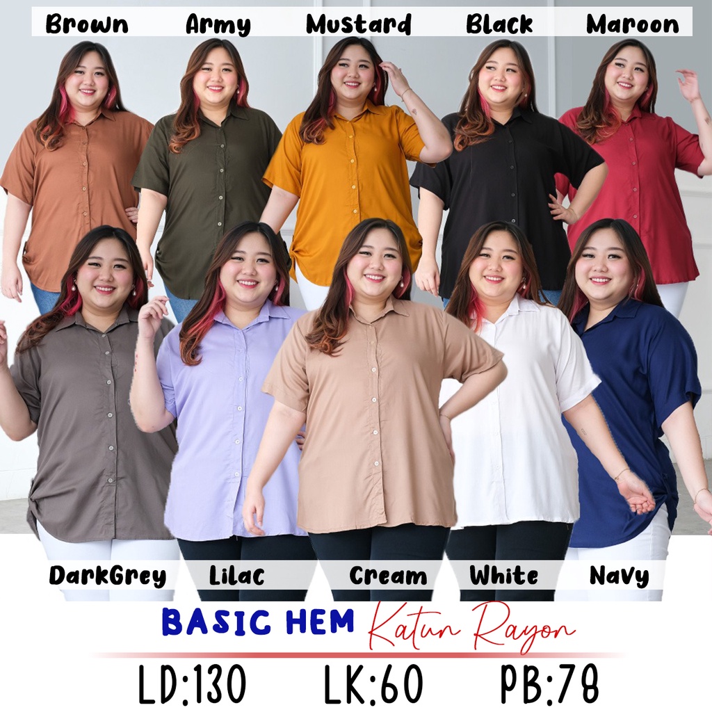 BASIC HEM WANITA BIGSIZE JUMBO