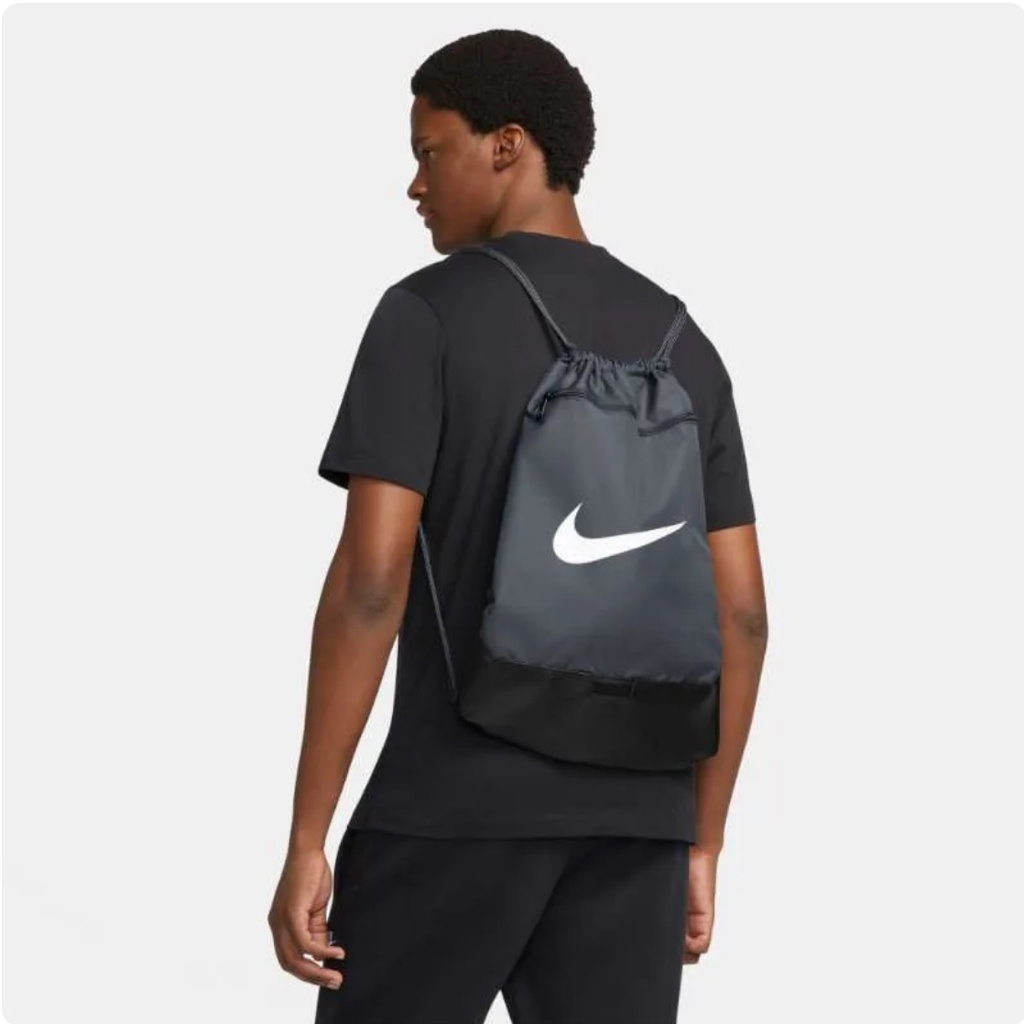 Nike Brasilia 9.5 Training Uinsex Gym Sack 18L Tas Serut Original