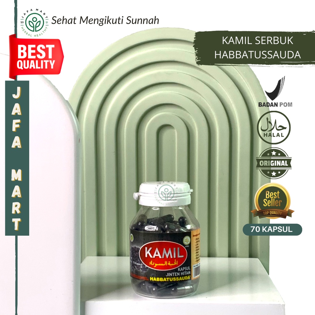 Kamil Kapsul Jintan Hitam Habbatussauda Serbuk 70 Kapsul - Serbuk Jintan Hitam Habbatussauda 70 Kaps