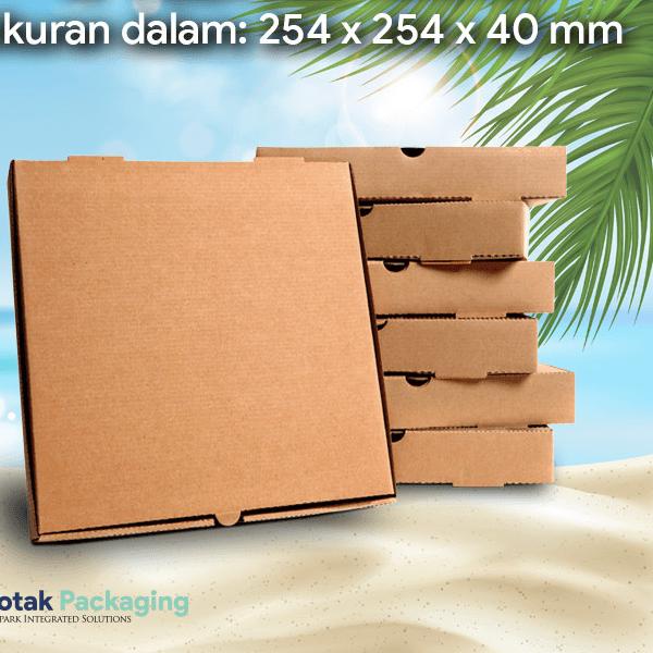 

Kardus Kotak Pizza 25 x 25 x 4 Kraft Cokelat Karton Kemasan Box pitsa