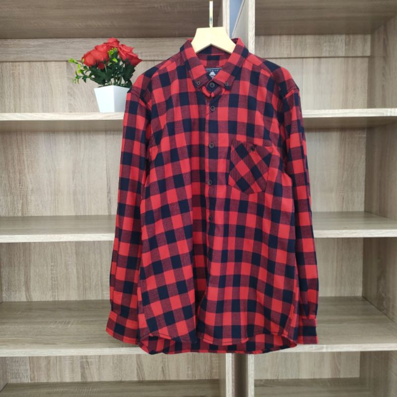 Kemeja Flanel Pria Lengan Panjang, Kemeja Flanel Pria Distro, Flanel UNISEX Ilefen Tuelef, modestore