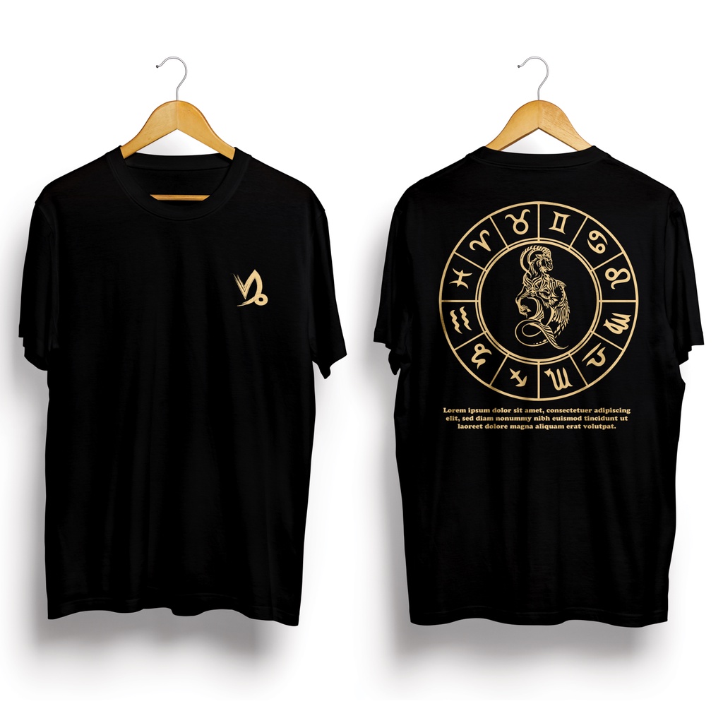 Baju Kaos Distro Pria Wanita Zodiak Capicorn