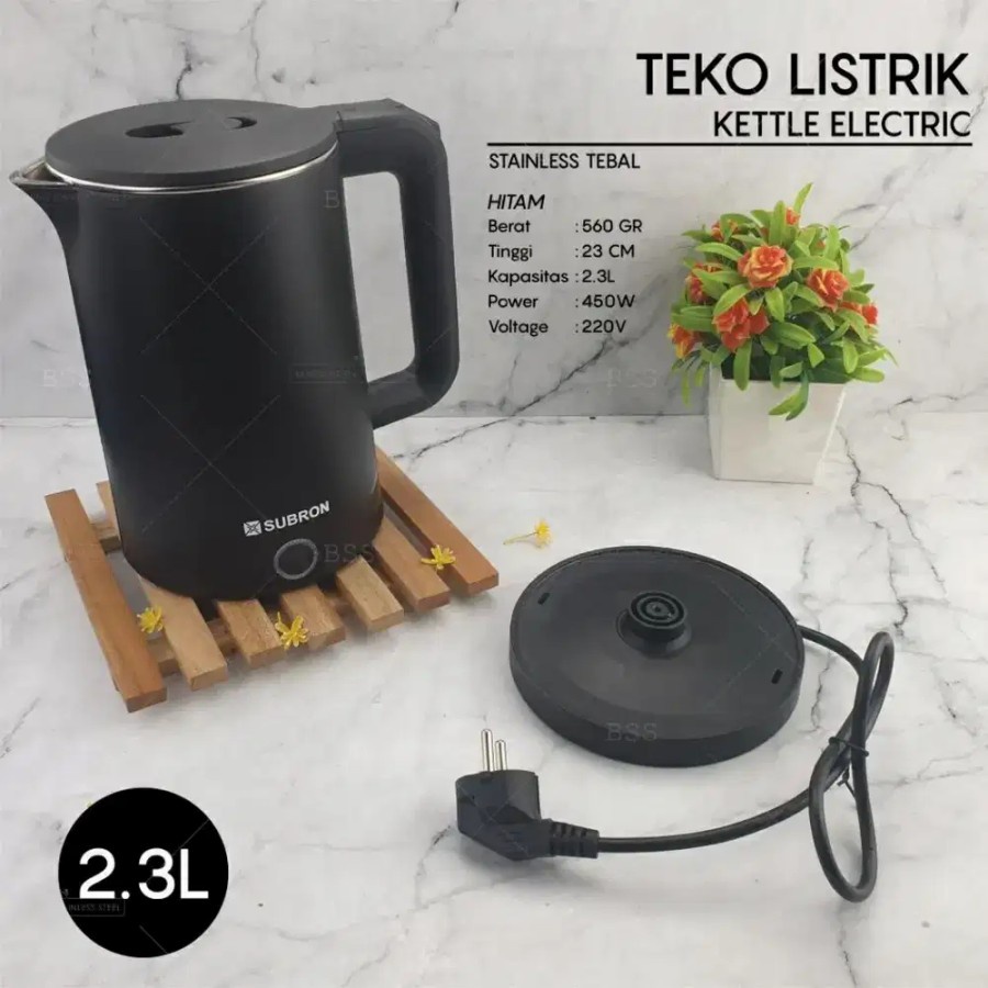 SUBRON ELECTRIC KETTLE TEKO ELEKTRIK PEMANAS AIR SUBRON 2.3 LITER