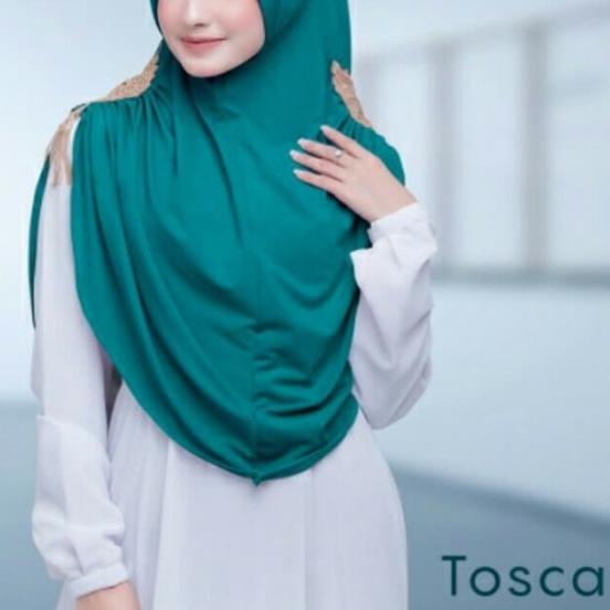 Hijab ORI Khimar Syari Renda Prada Emas Import Quality - Magenta