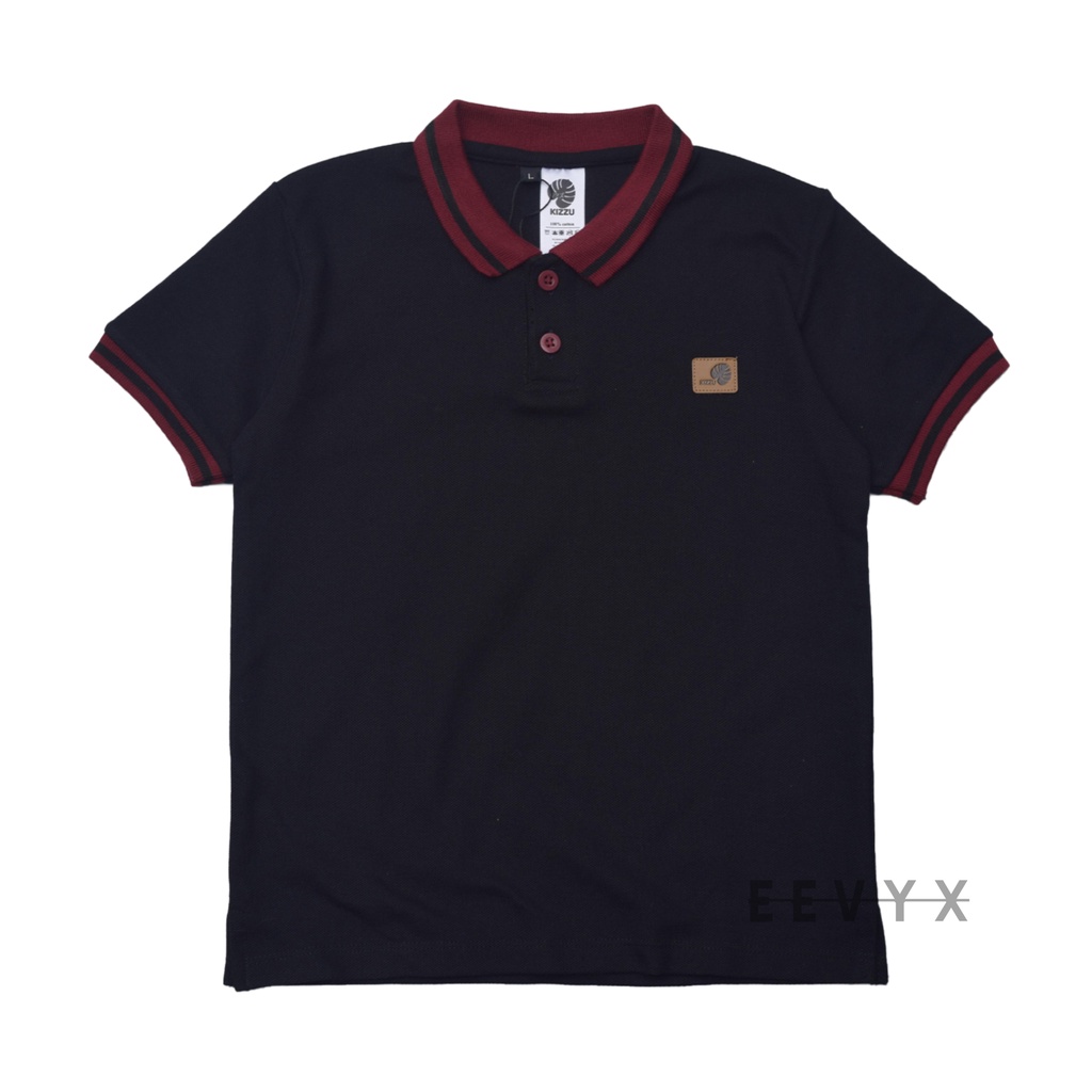 Kizzu Baju Polo Shirt / Kaos Polo Kerah Polos Putih Anak Laki Laki Umur 1-12 Tahun - Wangki - Eevyx Store