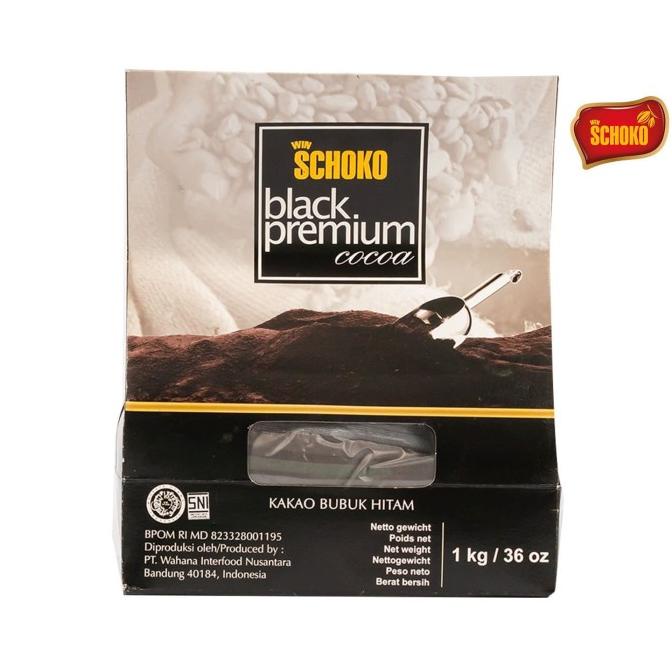 

SCHOKO Black Premium Cocoa Powder - 1 Kg / Low Fat 10/12 / Jet Black