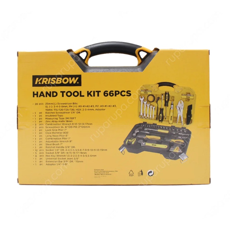 KRSIBOW SET 66 PCS PERKAKAS MEKANIK / ALAT PERTUKANGAN / TOOL KIT