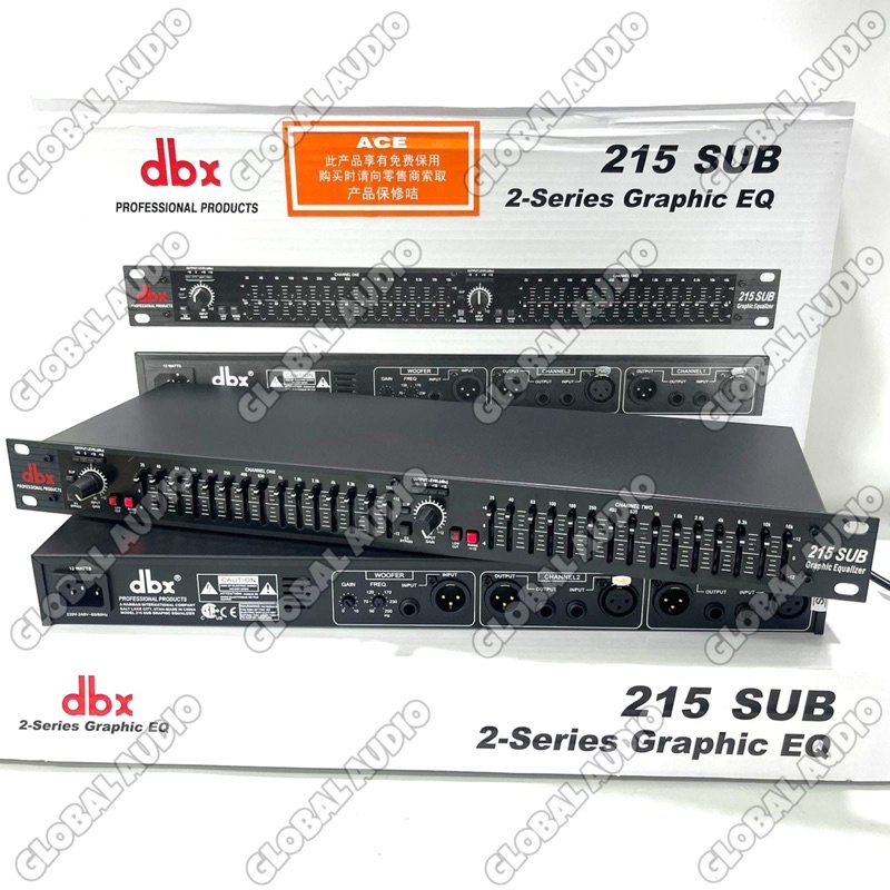 Equaliser DBX 215 SUB / 131 SUB 2serial Graphic EQ dbx 215/131 sub Grade A ( Bisa COD )