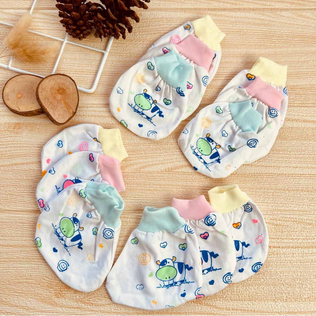 Cod 3 Pcs Sarung Tangan Bayi Dan 3 Pcs Sarung Kaki Bayi Baru Lahir Untuk Bayi Perempuan Cyanclothing