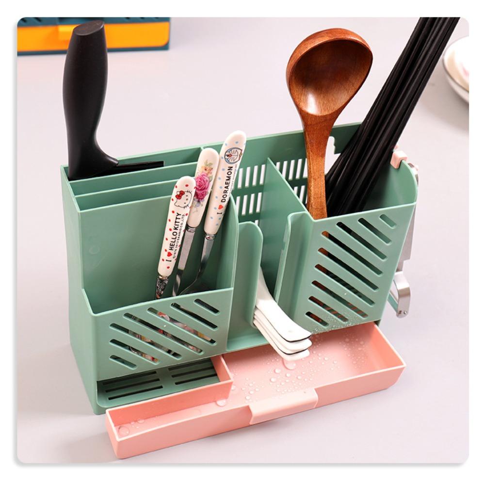 Solighter Gantungan Dinding Sumpit Holder High-quality Alat Dapur Peralatan Dapur Rumah Tangga Sendok Garpu Pengering Drainer Rack