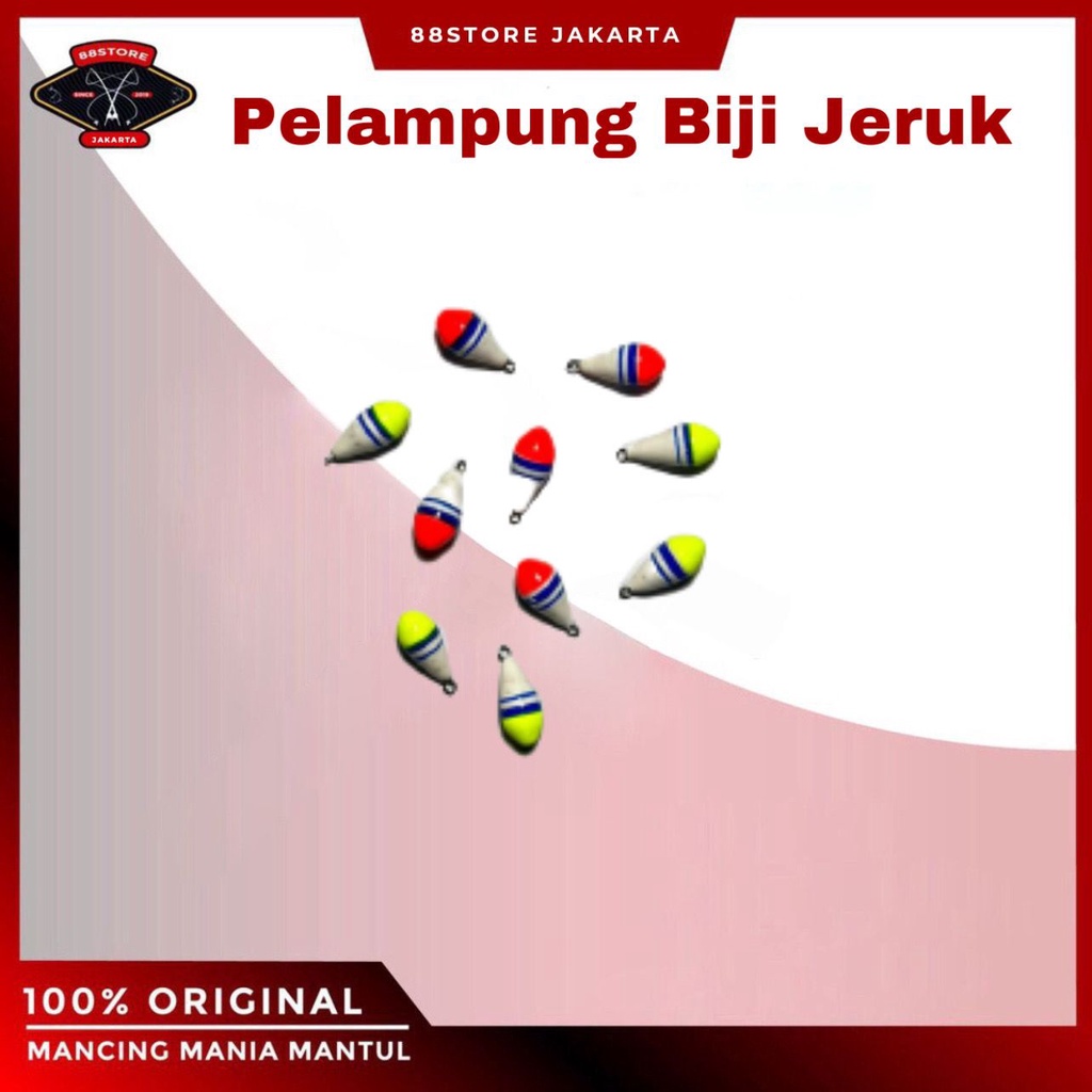 88storejakarta pelampung pancing biji jeruk isi 10pcs