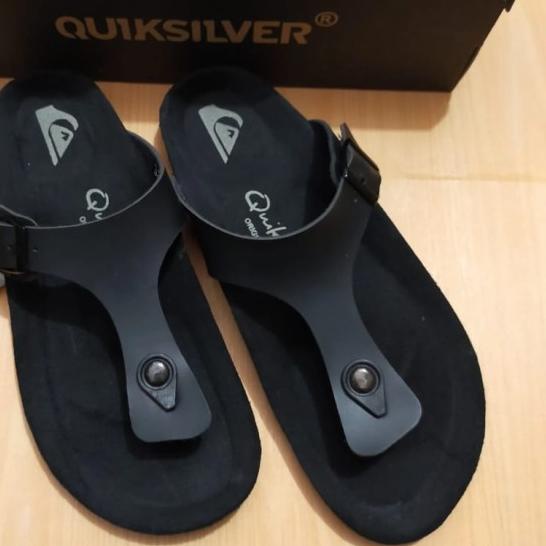 SANDAL QUICKSILVER ORIGINAL SANDAL PRIA SANDAL KULIT SENDAL SANTAI - Cokelat, 39