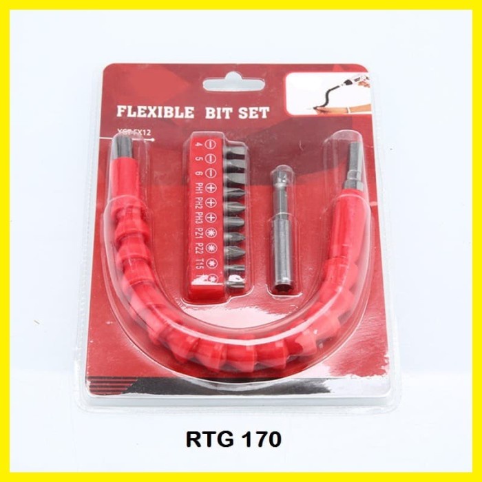 [READY] Alat Set Poros Fleksibel Shaft Twist Bor Bit Obeng Bit Kit Woodworking / Perlengkapan Rumah 