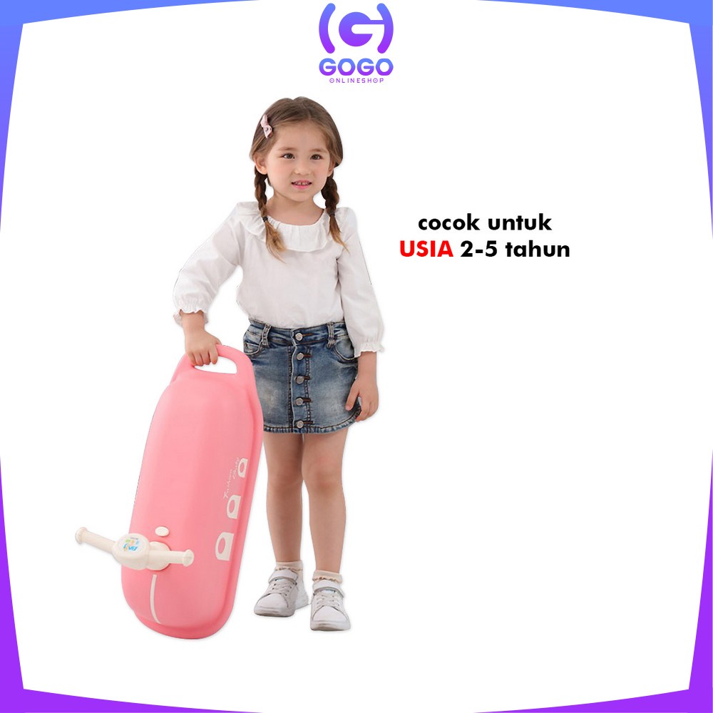 GOGO-M194 Mainan Mobil Mobilan Anak Dorong Kapal Selam Ada LED MUSIK Otoped Skuter Duduk Scooter Anak