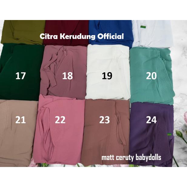 Jilbab Syari Ceruty Babydolls premium import model polos 2 Layer - Merah Maroon