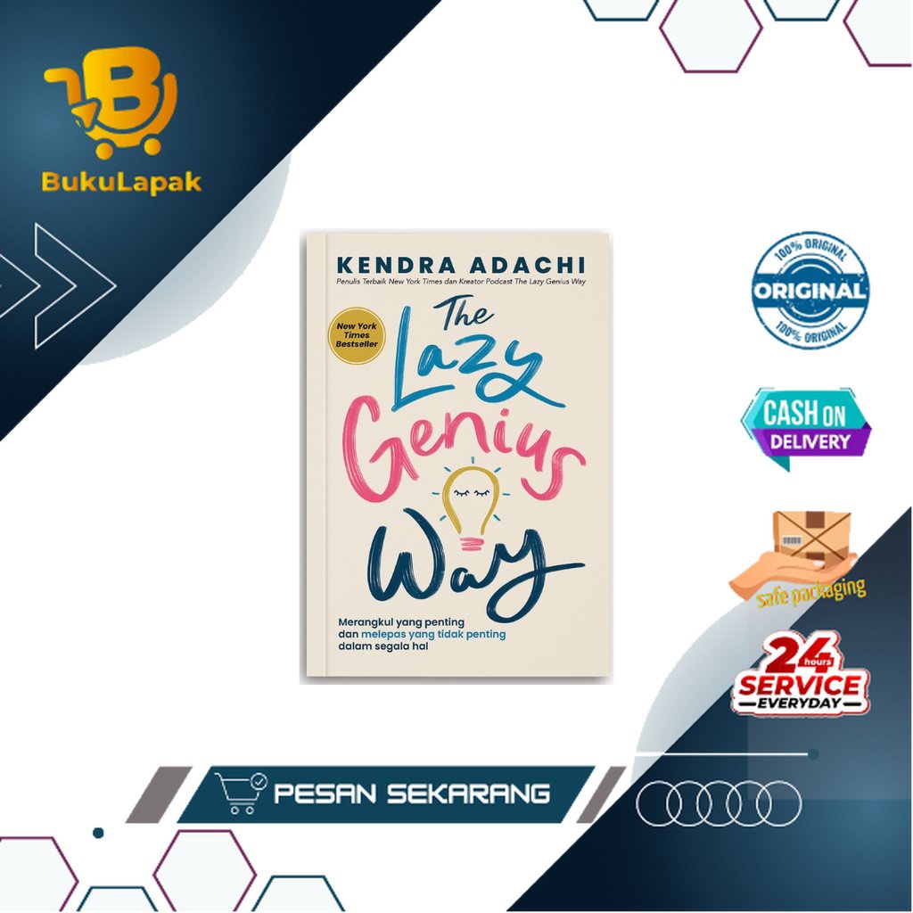 Buku Motivasi Best Seller - THE LAZY GENIUS WAY SENI MENATA HIDUP APA ADANYA ALA LAZY GENIUS - Renet