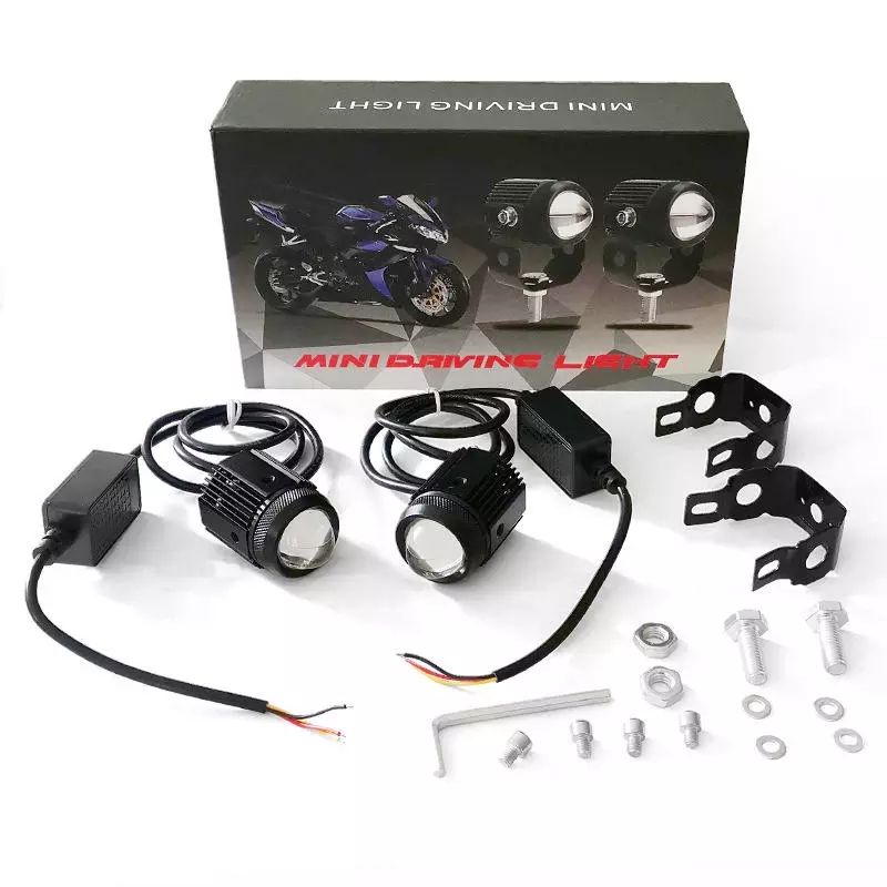 F8 LAMPU DEPAN LED SEPEDA MOTOR LAMPU SOROT BAJA KECIL LAMPU SOROT TAHAN AIR SUPER TERANG 12-36V