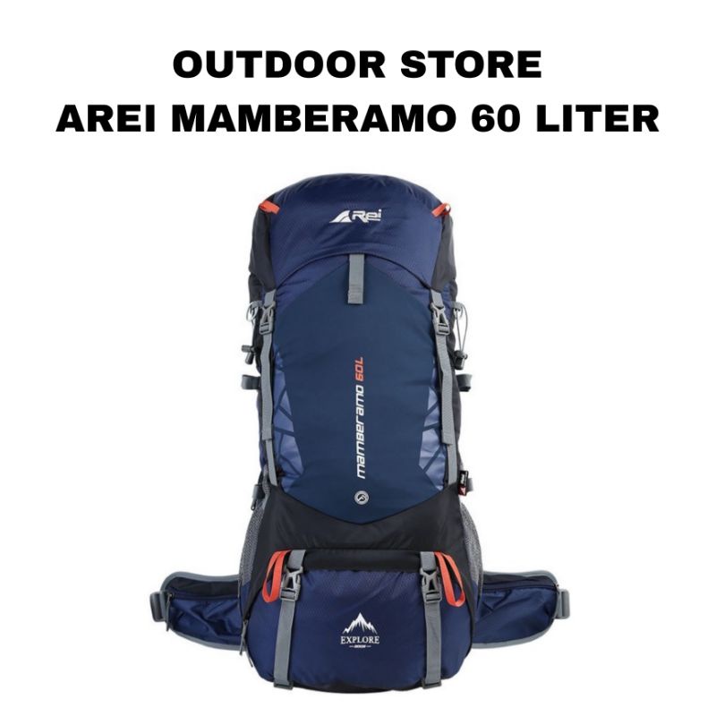Tas Gunung Carrier Arei Mamberamo 60 Liter + Raincover - Tas keril rei mamberamo 60 Liter