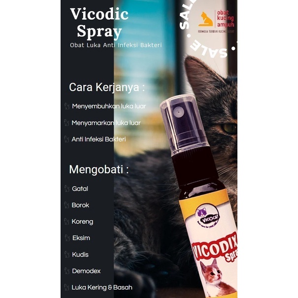 OBAT KUCING AMPUH SCABIES KUCING VICOCAT VICODIX