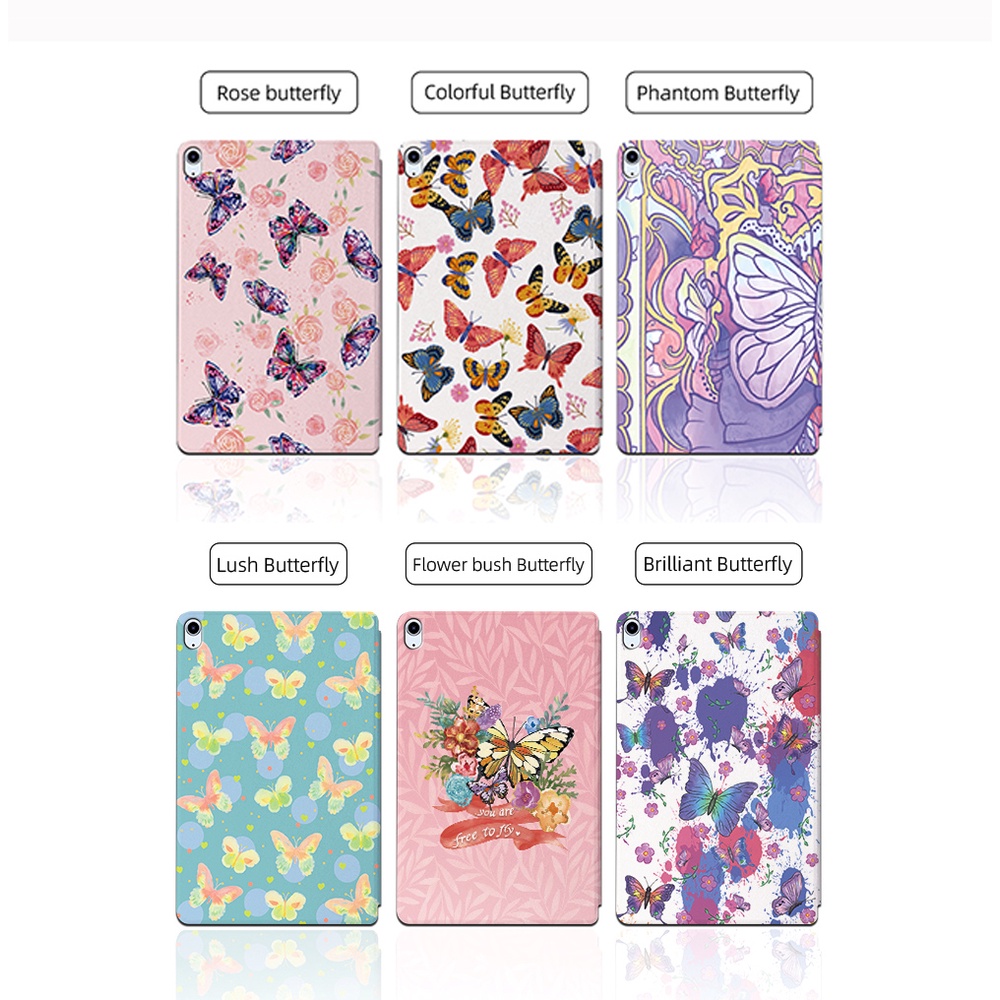 Casing Flip Bahan Kulit Motif Kupu-Kupu Untuk iPad 10 (2022) 10.9 &quot;Gen 10.9&quot; A2757 A2777 Butterfly