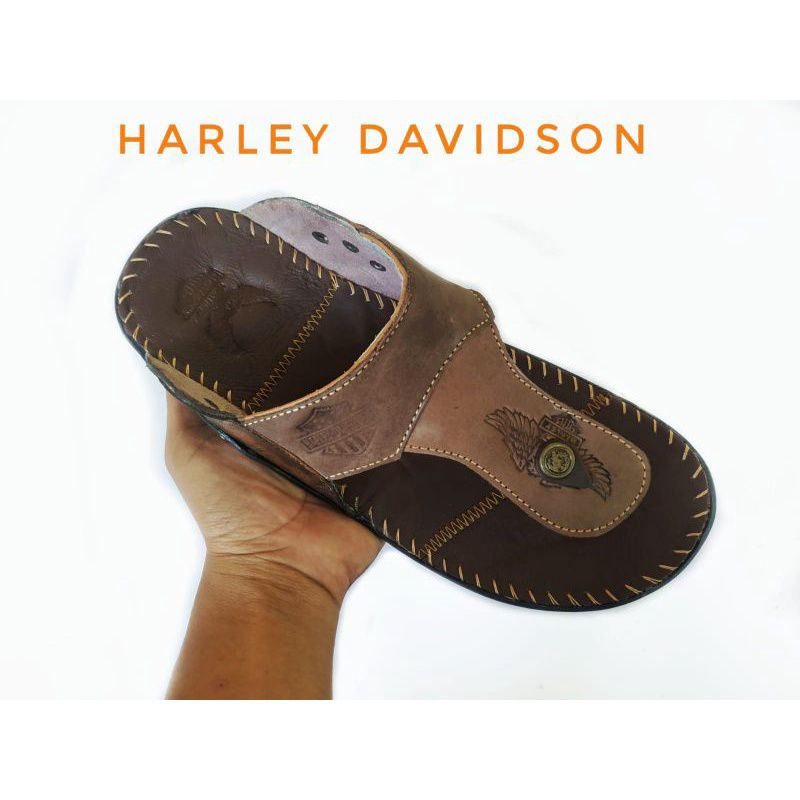 Jual sandal pria sandal cowok sandal cewek sandal HD full kulit model