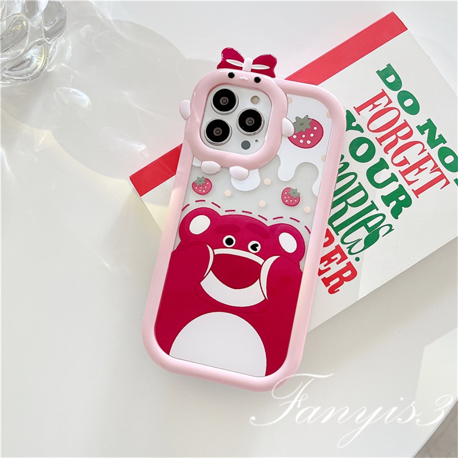 OPPO A78 A17 A77 A77s A57 A76 A16 A16s A15 A15s A74 A54 A95 A94 A3s A5s A53 A33 A32 A5 A9 2020 A31 Reno 7Z 6 5F 5 5K A92 A93 A16k Soft Case Motif Kartun Beruang Untuk