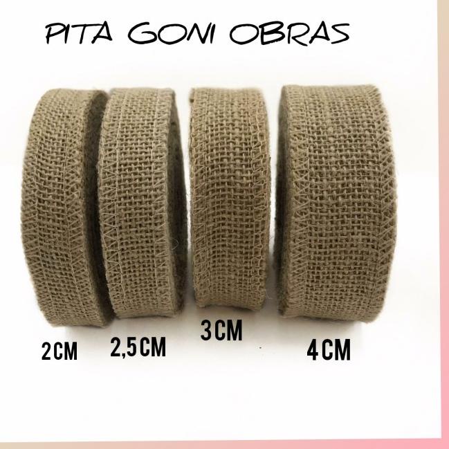 

10 YARD-PITA GONI OBRAS NATURAL BROWN SIZE 2CM,2.5CM,3CM & 4 CM - 3 cm