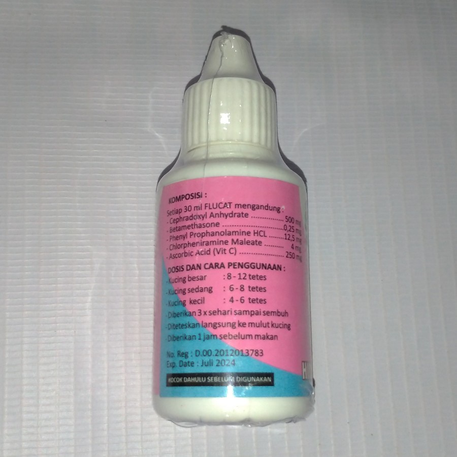 Flucat Flu Cat Obat Flu dan pilek kucing FLUCAT 30ml