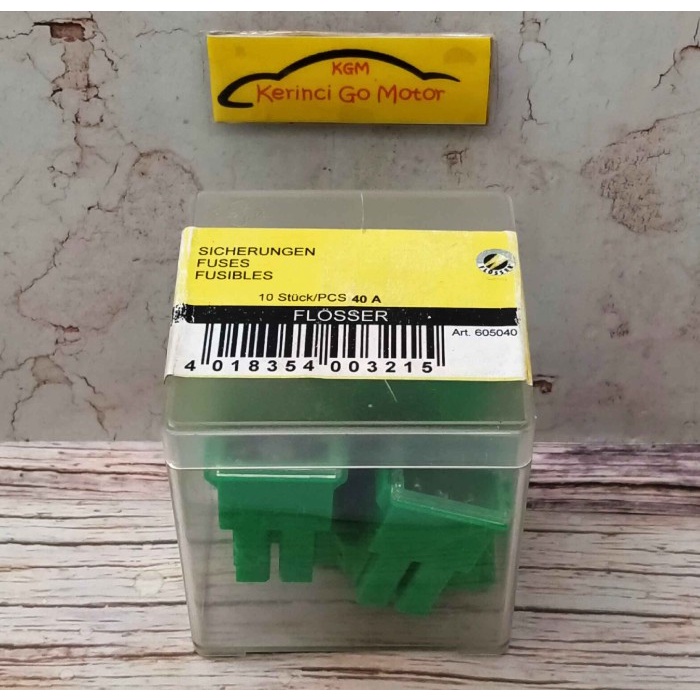 FLOSSER SEKRING PUSAT SKRING FUSE BIG FEMALE 40 AH GREEN 605040