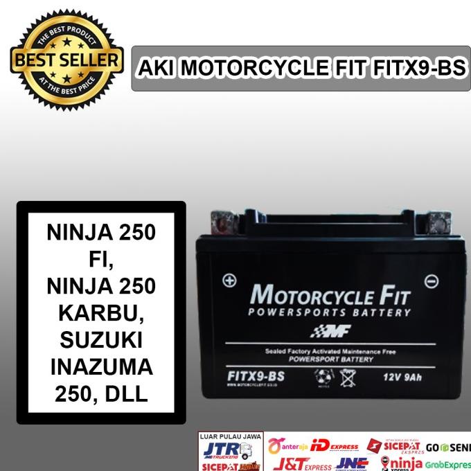 aki motor ninja 250 fi MF YTX9-BS Gs yuasa motobatt