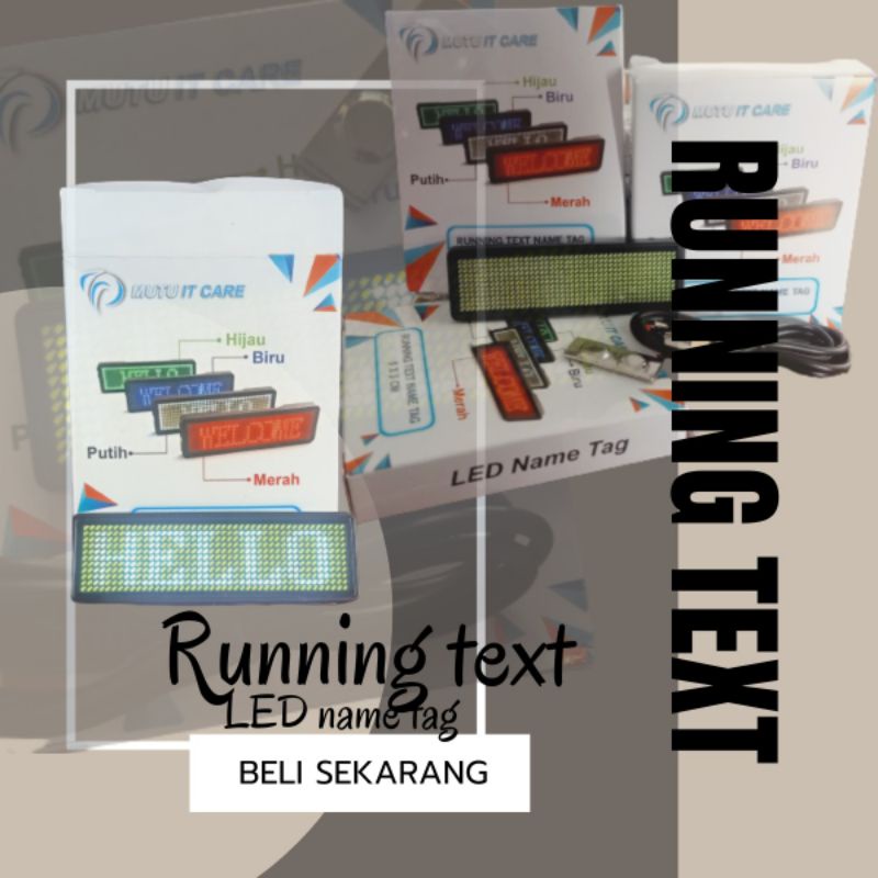 

Runing text LED name tag