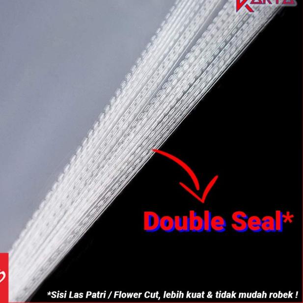 

30.1x45 cm Plastik OPP TEBAL (LEM) | Plastik Baju DOUBLE SEAL Bening