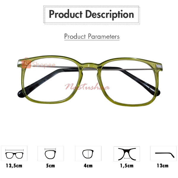 Kacamata Fashion Pria dan Wanita Kacamata Transparan Gaya Kacamata Fashion Korea Kaca mata Gaya Cewek Cowok Kacamata Normal Glasses Kaca mata biasa Eyeglasses Unisex