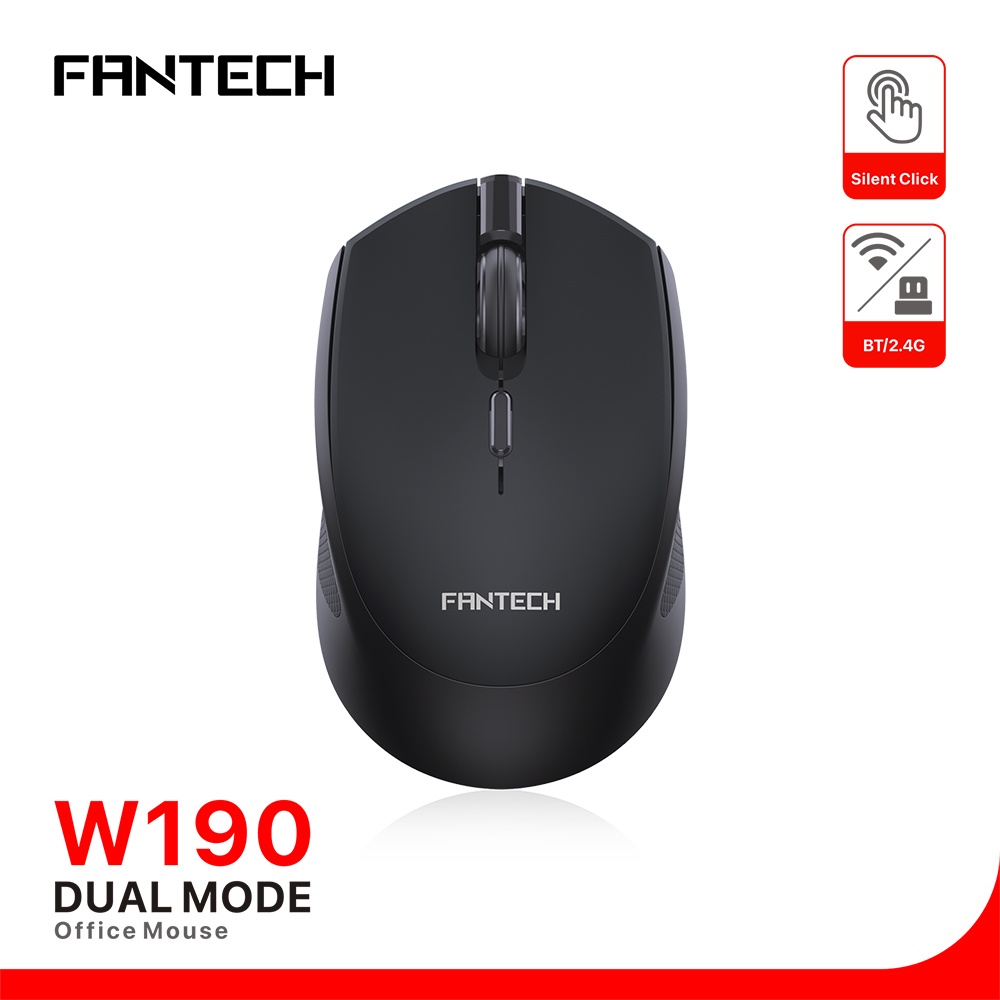 Fantech W190 Silent Switch Wireless Office Mouse - Black