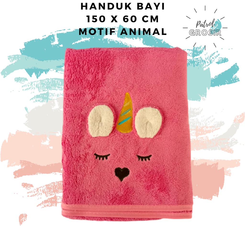 Handuk Bayi | Motif Animal | 150 x 60 cm |