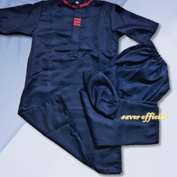 Baju Koko Anak Cowok 3/4 - Setelan Baju Koko Anak Laki Laki - Putih, 3-4 tahun